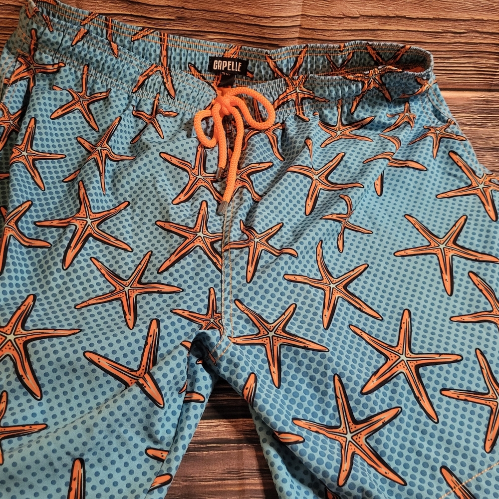CAPELLE Men's SZ 3XL POP STAR Swim Trunks Compression Lined